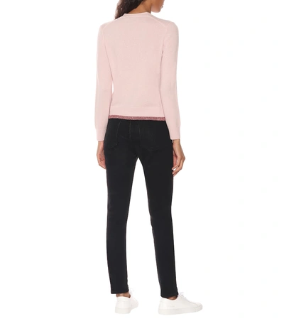 Shop Coach Wool And Cashmere Cardigan In Pink
