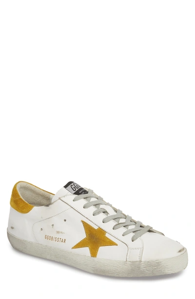 Shop Golden Goose 'superstar' Sneaker In White-mustard Star