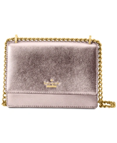 Shop Kate Spade New York Cameron Street Hazel Saffiano Leather Shoulder Bag In Rose Gold/gold