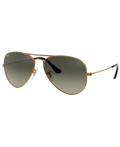Shop Ray Ban Ray-ban Sunglasses, Rb3025 Aviator Gradient In Bronze/grey