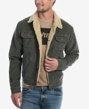 wrangler men's heritage sherpa lined corduroy jacket