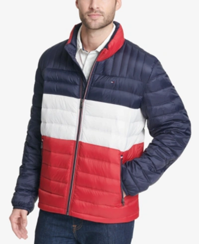 Shop Tommy Hilfiger Men's Big & Tall Packable Down Puffer Coat In Midnight Navy