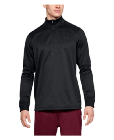 Shop Under Armour Men's Armour Fleece 1/2 Zip In Black/black