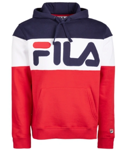 Shop Fila Men's Flamino Hoodie In Navy/red/white