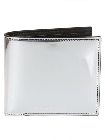 Shop Alexander Mcqueen Mirrored Star Billfold Wallet In Silver