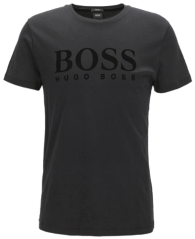 Shop Hugo Boss Boss Men's Logo-print Cotton T-shirt In Black