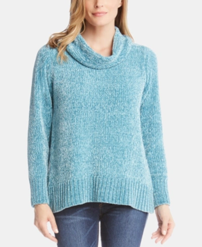Shop Karen Kane Cowlneck Chenille Sweater In Jade