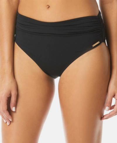 Shop Vince Camuto High-waisted Bikini Bottoms In Black