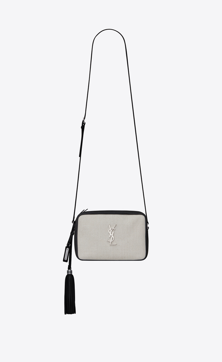 ysl lou camera bag white