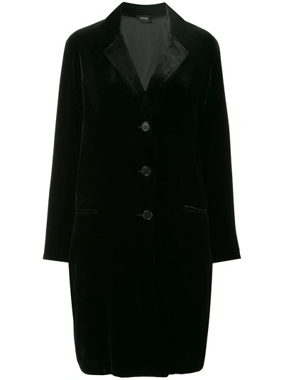 Shop Aspesi Single Breasted Coat - Black