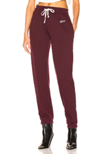 Shop Re/done Sweatpant With Embroidery In Burgundy