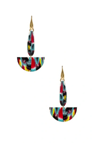 Shop Isabel Marant Half Moon Drop Earrings In Multicolor