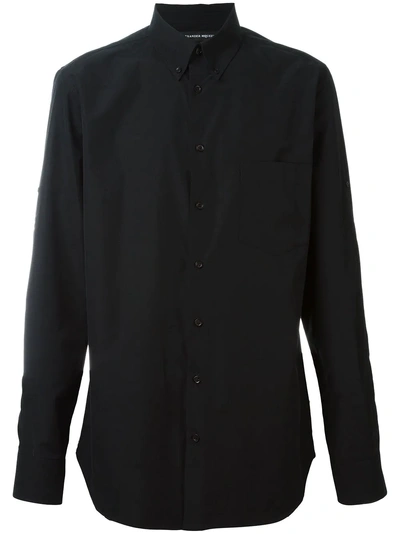 Shop Alexander Mcqueen Button Down Collar Shirt - Black