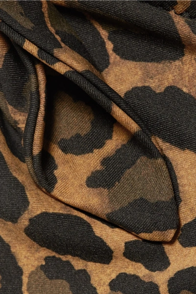 Shop Fisch Lurin Knotted Leopard-print Bikini Top In Leopard Print