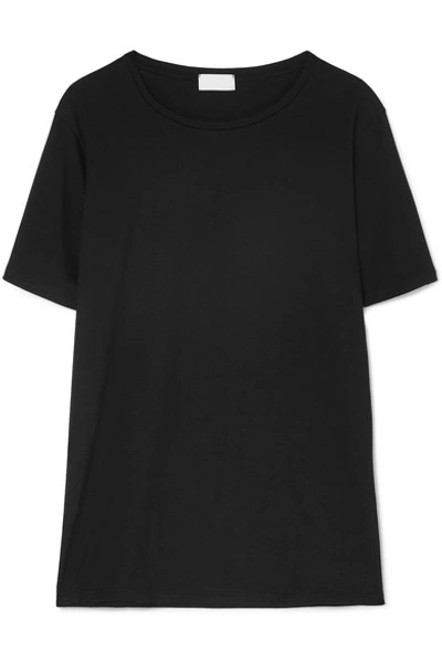 Shop Handvaerk Pima Cotton-jersey T-shirt In Black