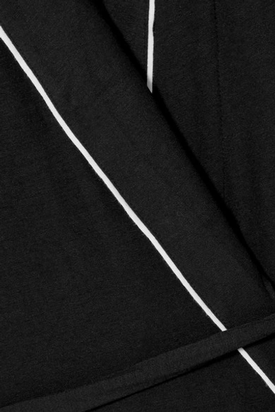 Shop Eberjey Gisele The Nightcap Stretch-modal Jersey Pajamas In Black