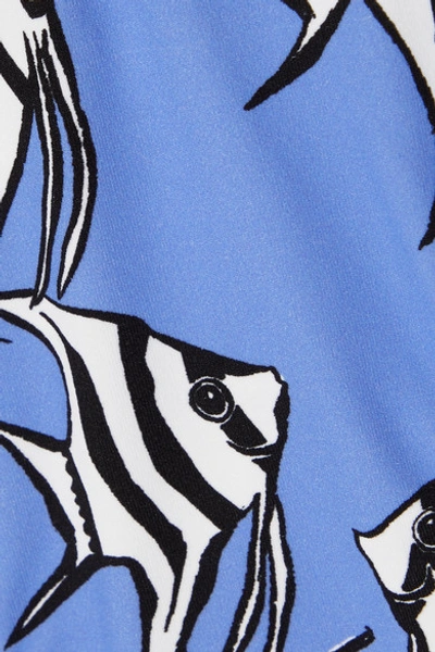 Shop Fisch Cayes Printed Bikini Briefs In Light Blue