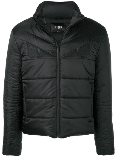 Shop Fendi Classic Padded Jacket - Black