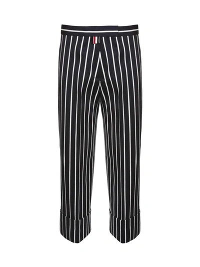 Shop Thom Browne Chenille Banker Straight Leg Trousers In Multi
