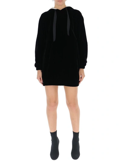 Shop Philosophy Di Lorenzo Serafini Hooded Mini Dress In Black