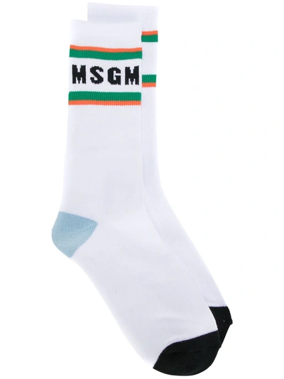 MSGM LOGO印花袜子 - 01A