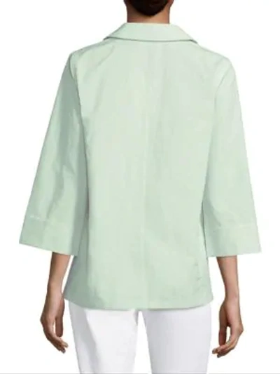 Shop Lafayette 148 Tate Linen Jacket In Iced Mint