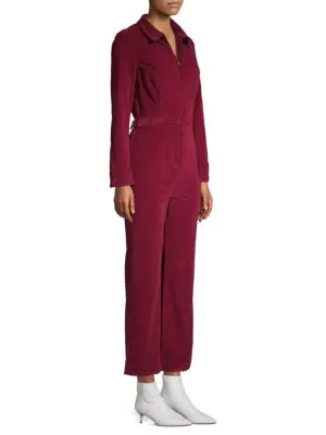 purple long sleeve jumpsuit