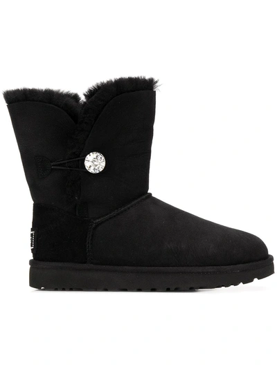 Shop Ugg Bailey Button Bling Boots In Black