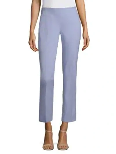 Shop Lafayette 148 Stanton Cotton Pants In Periwinkle