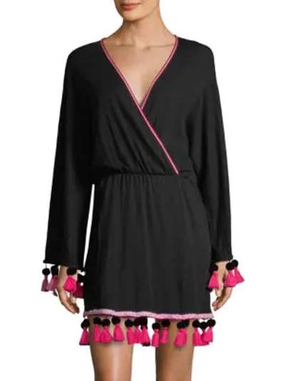 Shop Pitusa Cotton Mykonos Dress In Black