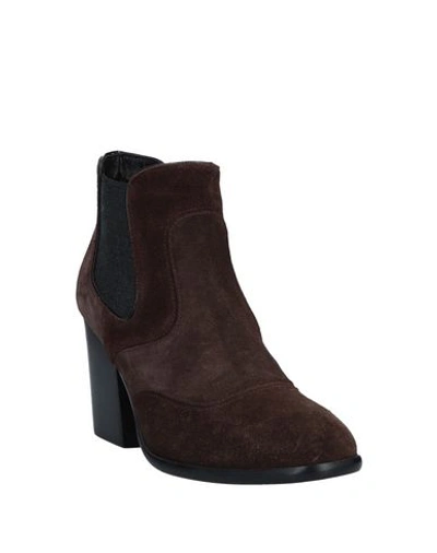 Shop Alberto Fermani Ankle Boot In Dark Brown