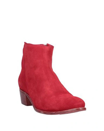 Shop Hundred 100 Woman Ankle Boots Red Size 6 Soft Leather