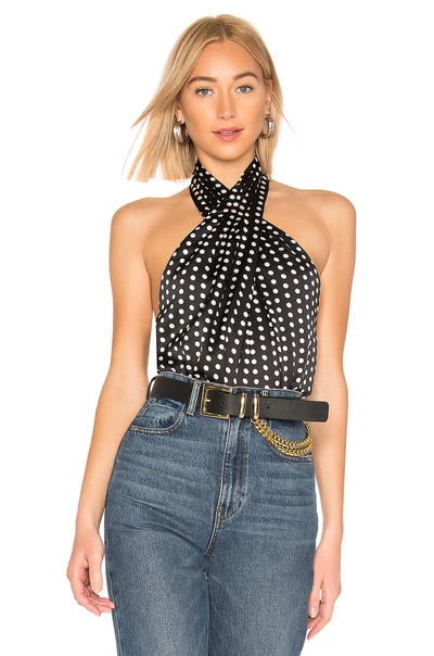 Shop By The Way. Amerie Pleated Halter Top In Black & White.