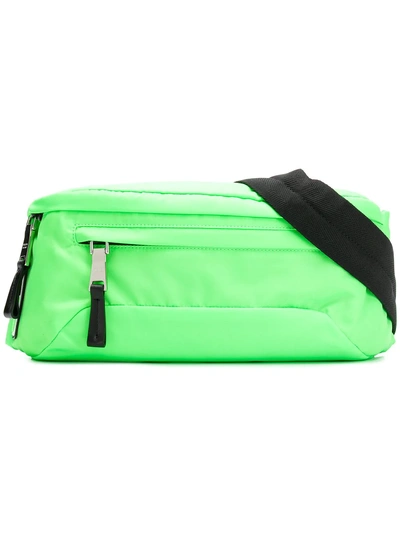 Shop Prada Technical Fabric Belt Bag - Green