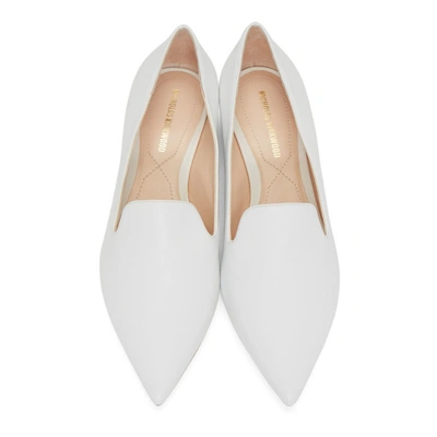 Shop Nicholas Kirkwood White Casati Pearl Loafers In W02 White