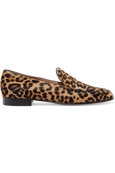 Shop Gianvito Rossi Leopard-print Calf Hair Loafers In Leopard Print