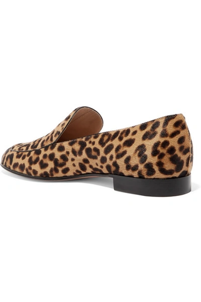 Shop Gianvito Rossi Leopard-print Calf Hair Loafers In Leopard Print