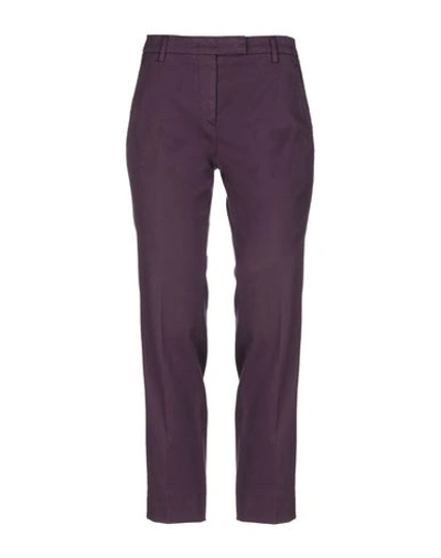 Shop Incotex Casual Pants In Purple