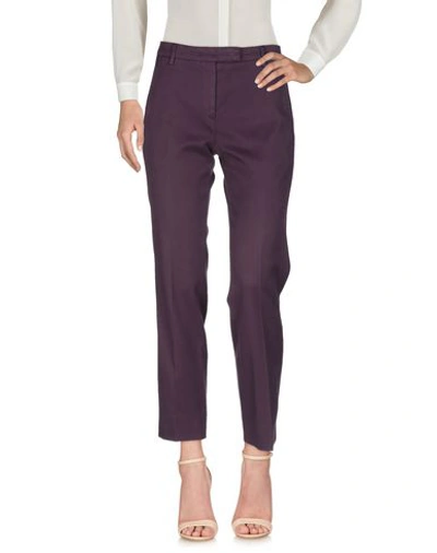 Shop Incotex Casual Pants In Purple