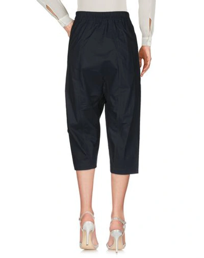 Shop Rick Owens Drkshdw Drkshdw By Rick Owens Woman Cropped Pants Midnight Blue Size S Cotton