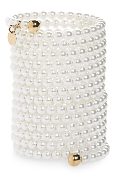 Shop Y/project Cleopatra Imitation Pearl Bracelet In White
