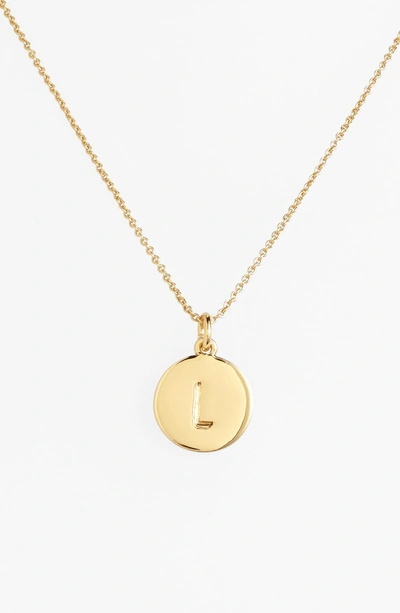 Shop Kate Spade One In A Million Initial Pendant Necklace In L- Gold