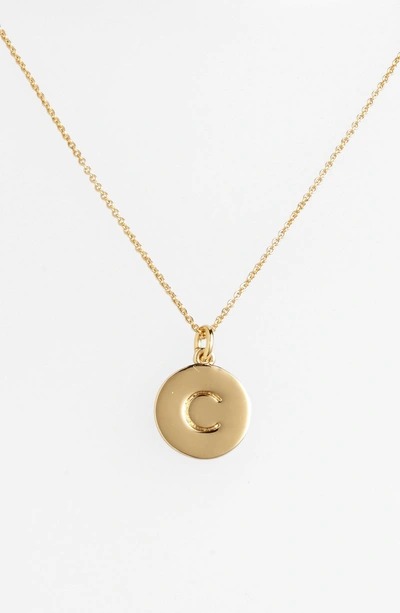 Shop Kate Spade One In A Million Initial Pendant Necklace In C- Gold