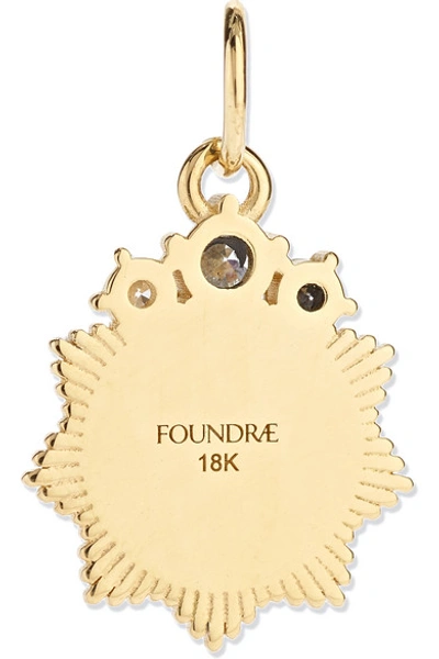 Shop Foundrae New Beginning 18-karat Gold, Diamond And Enamel Pendant