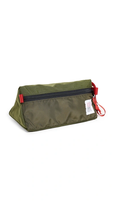 Shop Topo Designs Dopp Kit In Olive