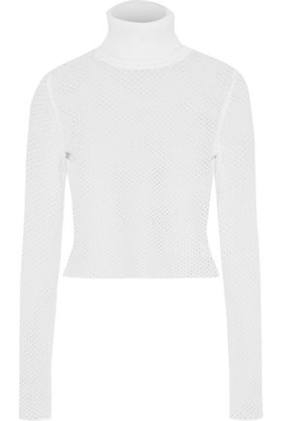 Shop A.l.c . Woman Jones Open-knit Turtleneck Sweater White