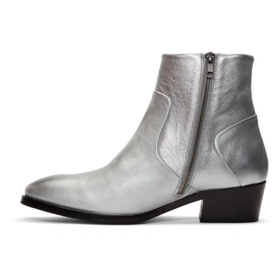 Shop Tiger Of Sweden Silver Ziggy Boots In Tn8 Nickel