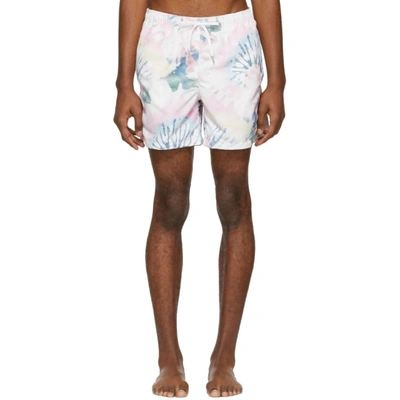 Shop Bather Multicolor Acid Tie-dye Swim Shorts