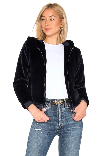 Shop About Us Courtney Hooded Jacket In Navy