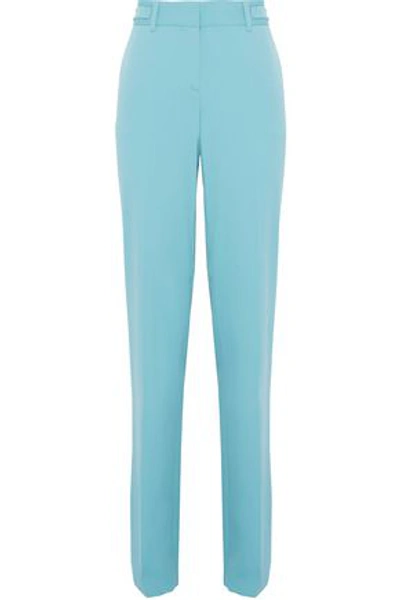 Shop Roberto Cavalli Woman Wool-blend Bootcut Pants Sky Blue